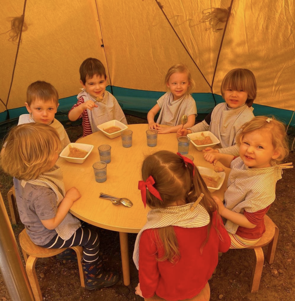 food in the tee pee